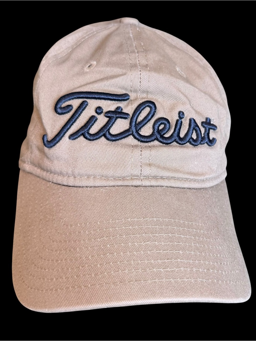 Titleist by New Era Mens Khaki Golf Hat Stonewall Embroidered Adjustable Cap